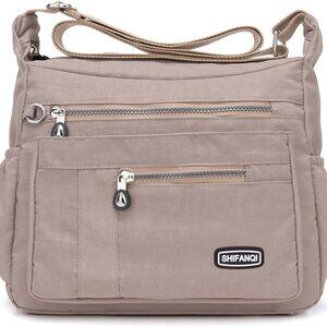 Crossbody Bag for Women, Multi Pockets Waterproof Nylon Shoulder Handbag, Lightw
